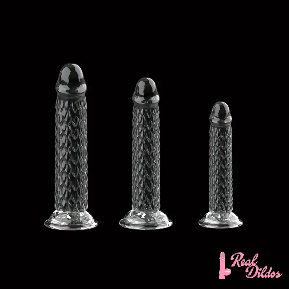 6.3in 7.48in 8.27in Real Lifelike Dragon Clear Silicone Soft Anal Dildo - Real Dildos