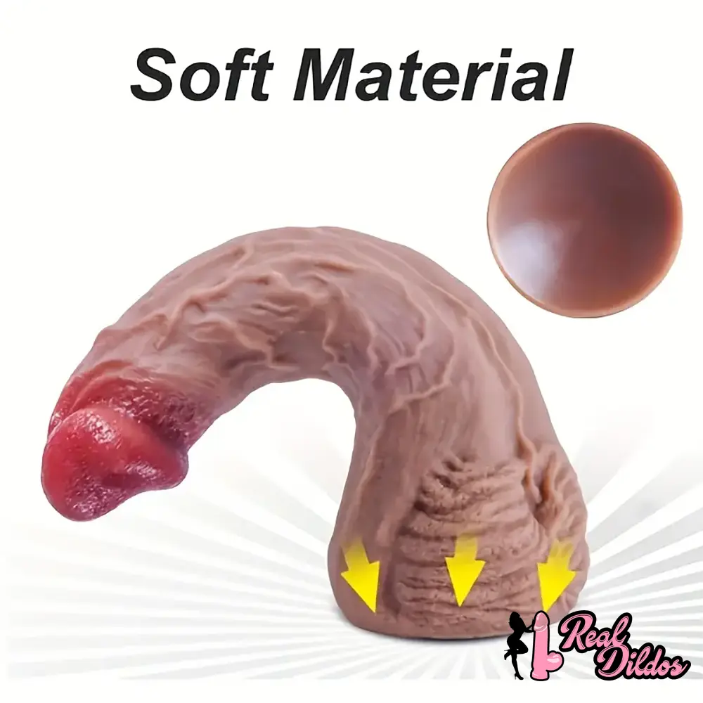 8.8in Real Looking Silicone Flexible Dildo For Women Couples Stimulation - Real Dildos