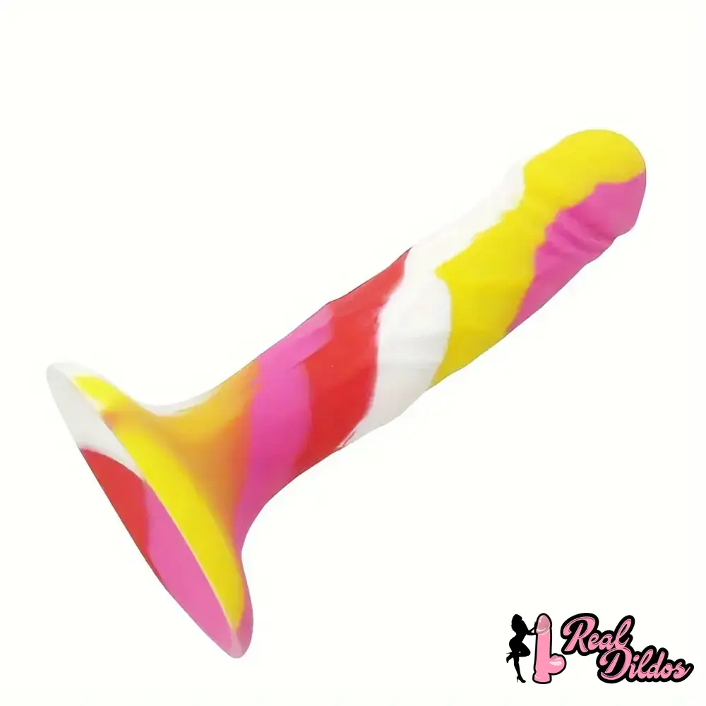 5.71in Silicone Soft Rainbow Cock Dildo For Increased Stimulation - Real Dildos