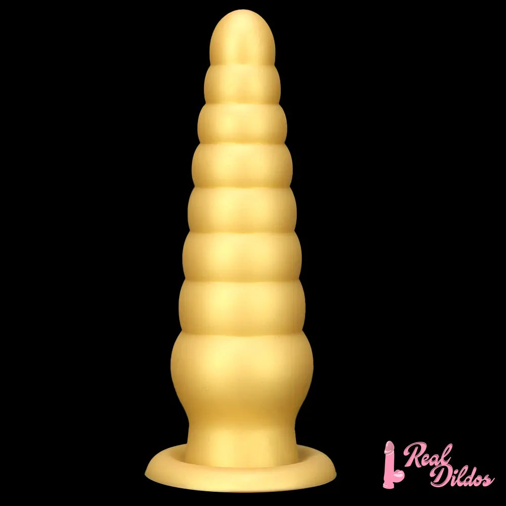 10.63in Soft Silicone Big Gold Butt Plug Dildo For Anal Expansion Sex - Real Dildos