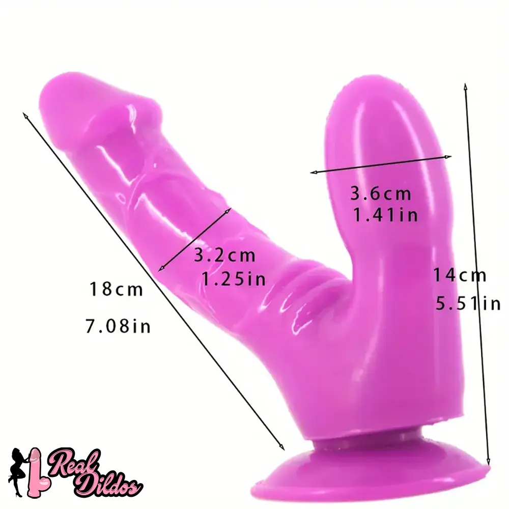 7.08in Double Sided Real Lifelike PVC Dildo For Vaginal Massage Real Dildos