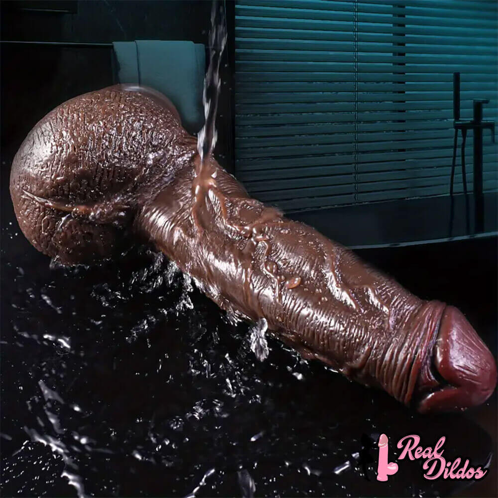 10in Realistic Skin Feel Like Soft Liquid Silicone Dildo For Sex Play - Real Dildos