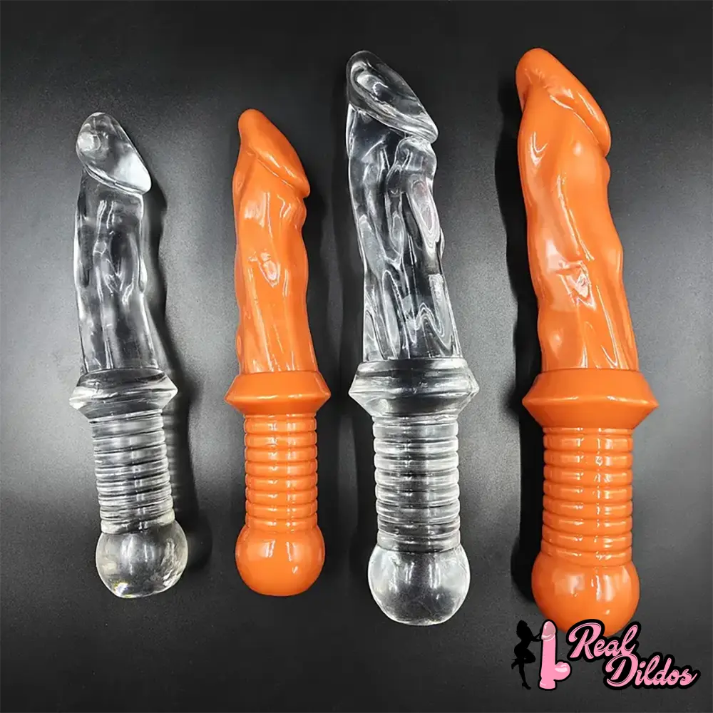 10in 12.5in Big Lifelike knife Dildo With Handle Sex Toy Masturbator