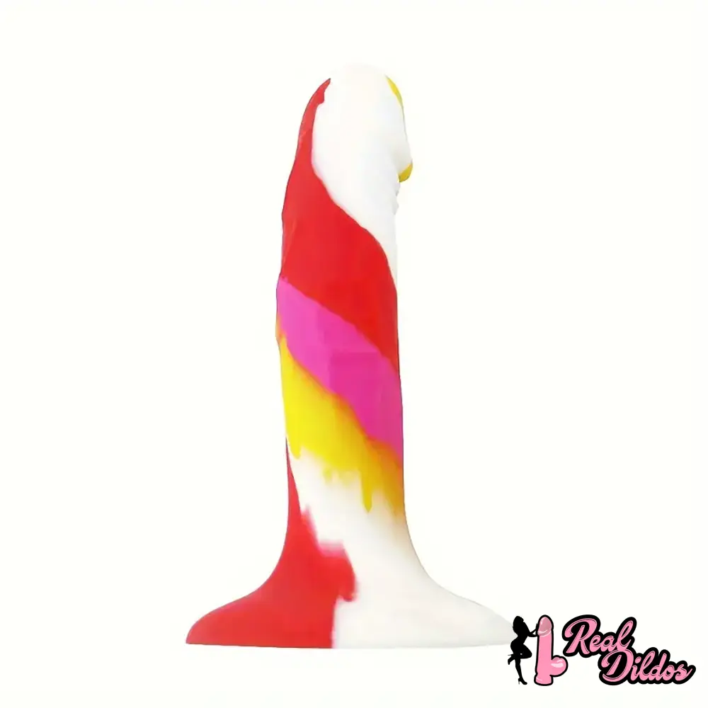 5.71in Silicone Soft Rainbow Cock Dildo For Increased Stimulation - Real Dildos