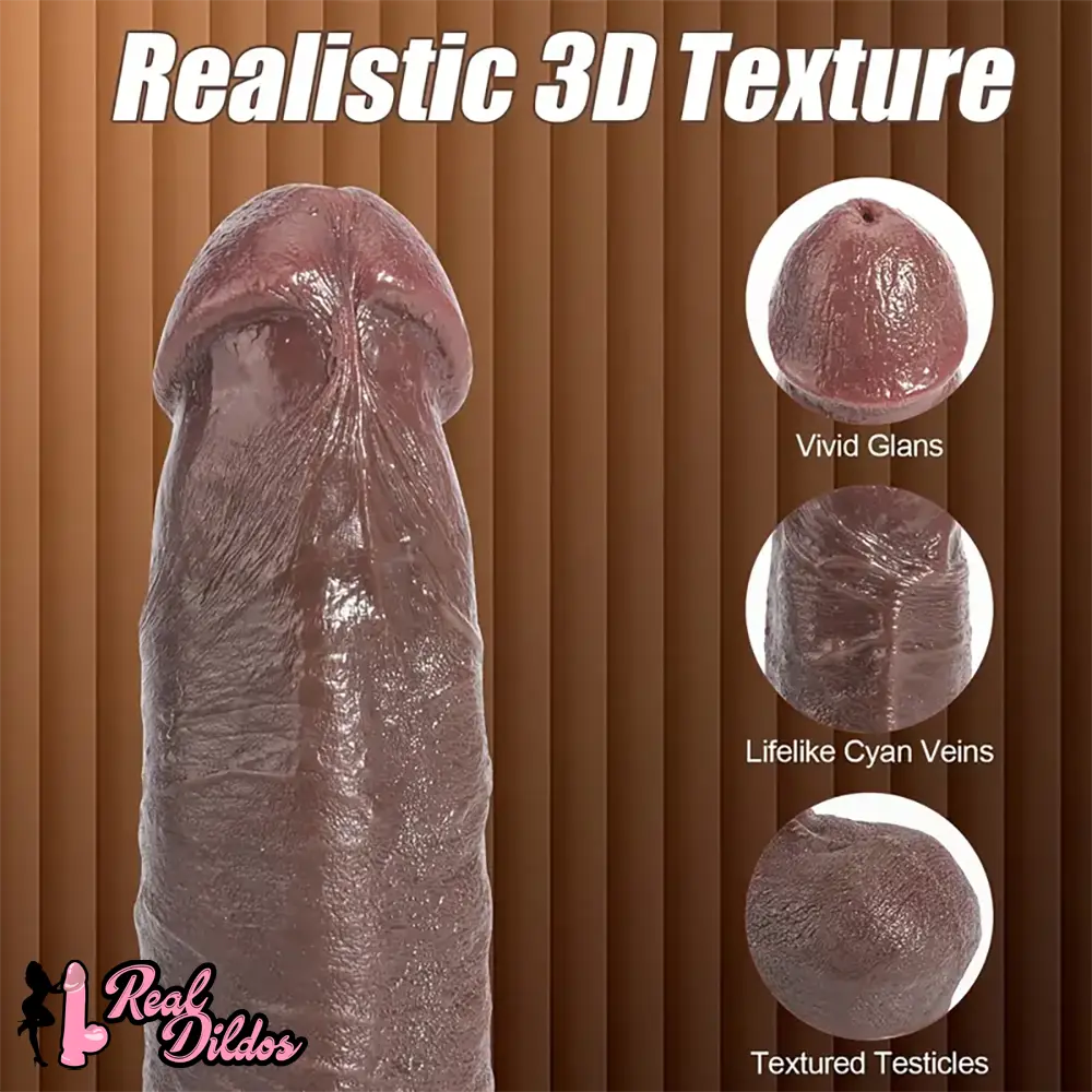 7.28in Realistic Silicone Lifelike 3D Texture Dildo For Beginners Use Real Dildos