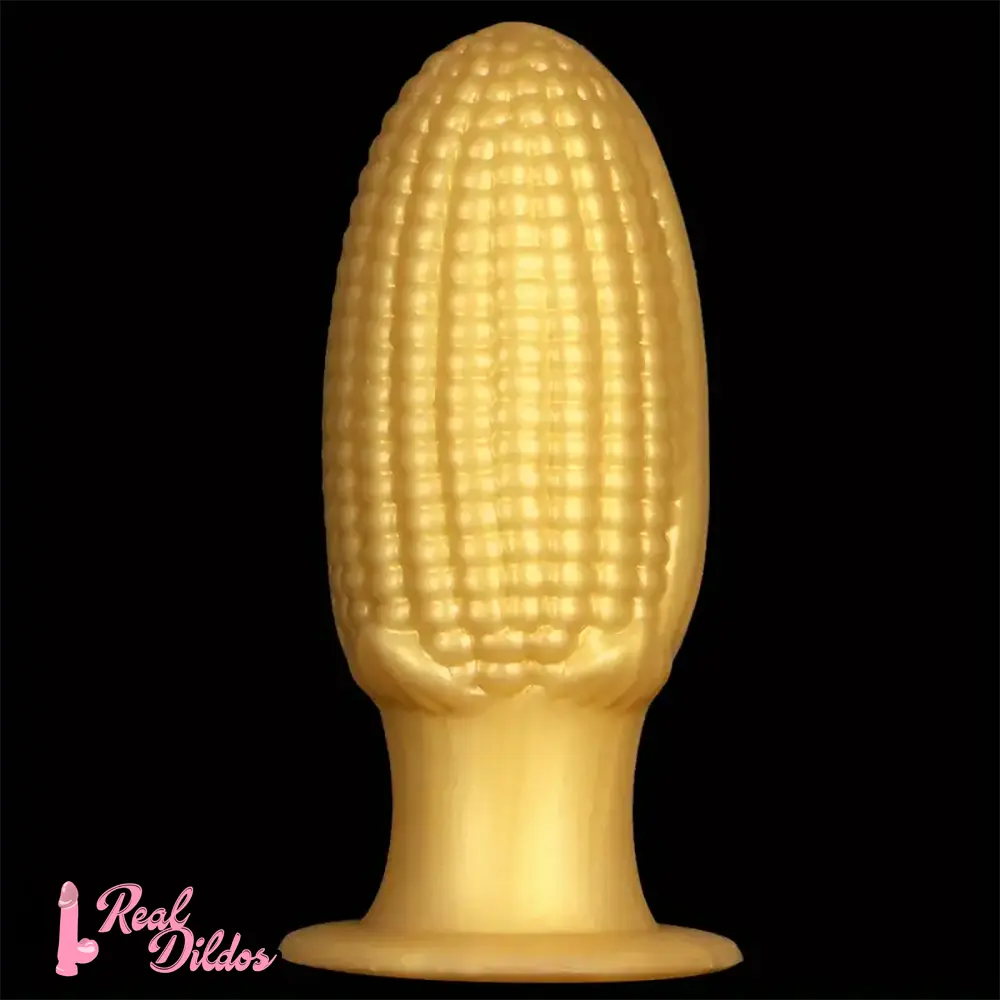 5.9in 6.7in 8.07in Silicone Corn Anal Plug Golden Fat Thick Dildo Real Dildos