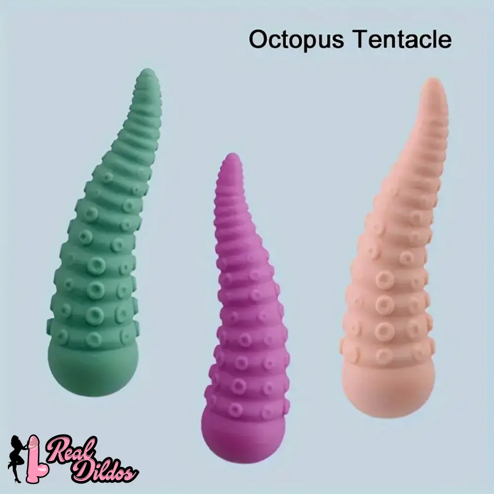 5.51in Portable Small Octopus Tentacle Soft Silicone G-Spot Anal Dildo - Real Dildos