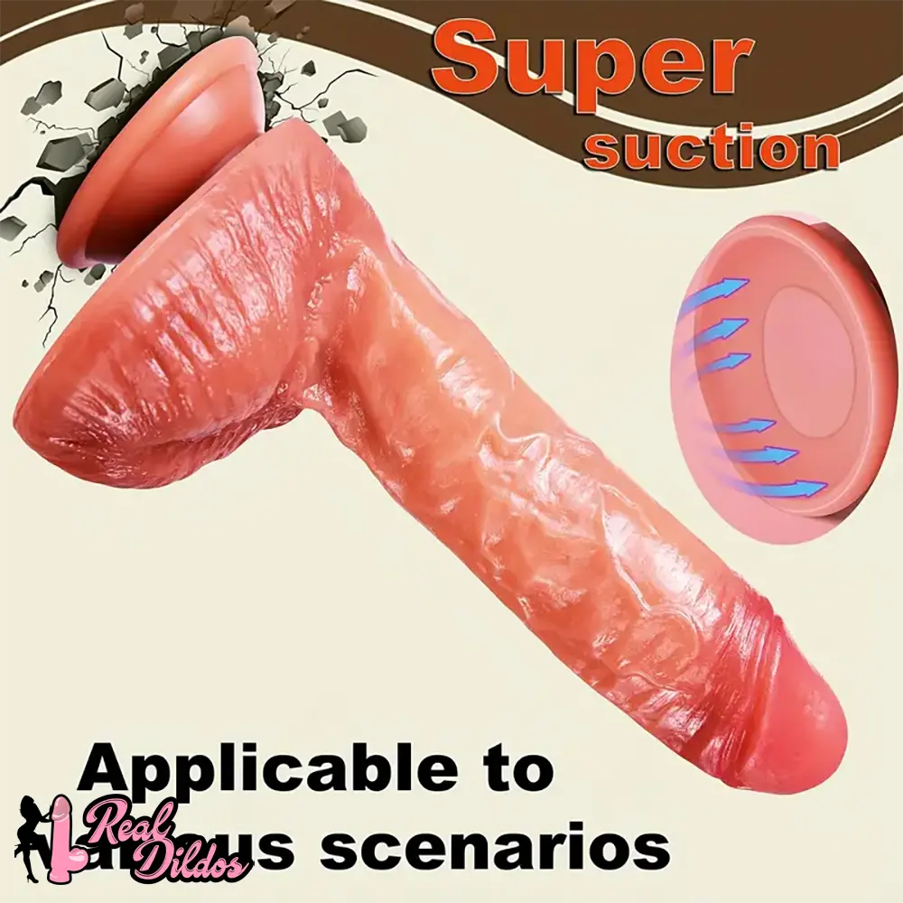 9in Remote Control Thrusting Vibrating Heating Silicone Big Real Dildo - Real Dildos