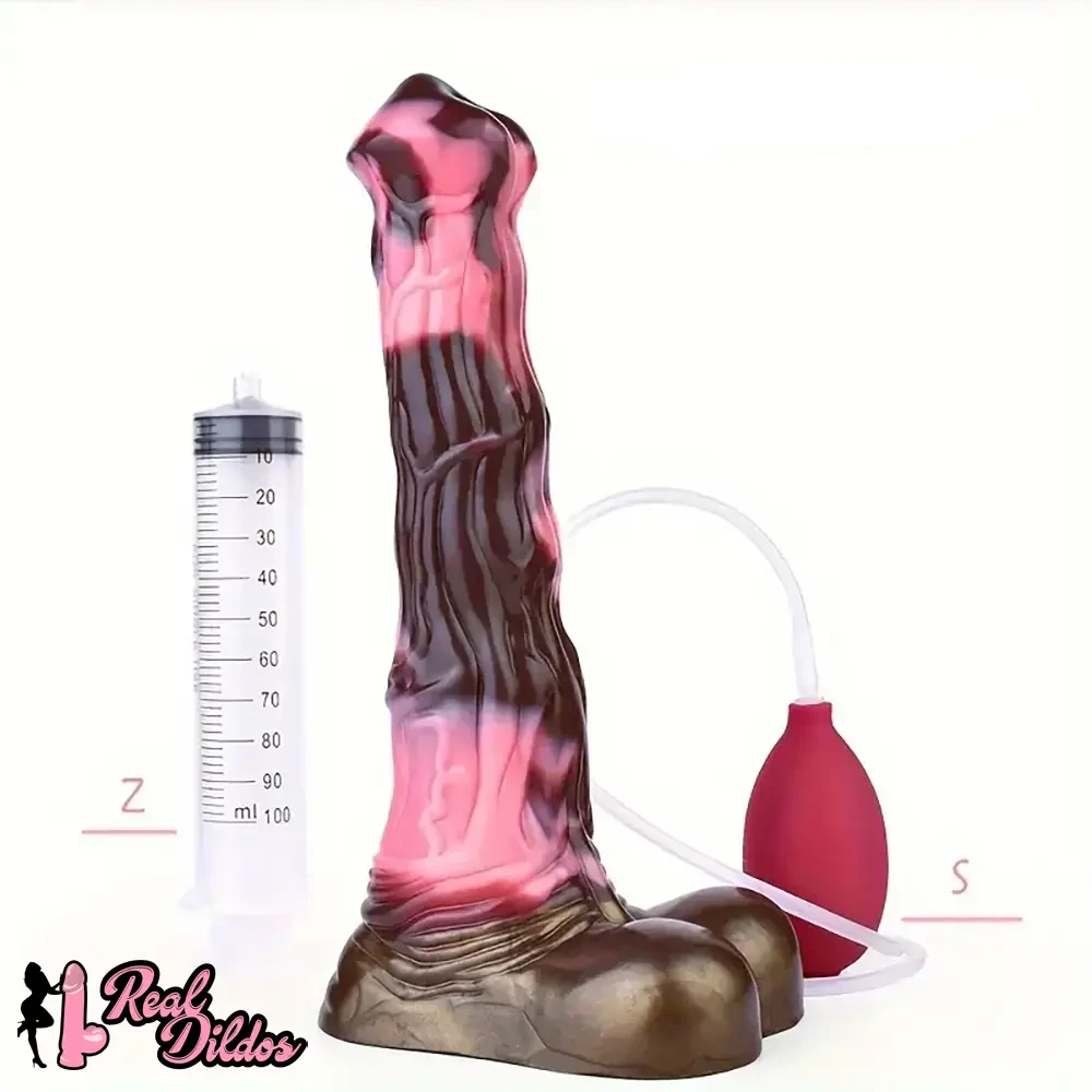 10.43in Soft Silicone Animal Horse Squirting Large Dildo For Vagina G-spot