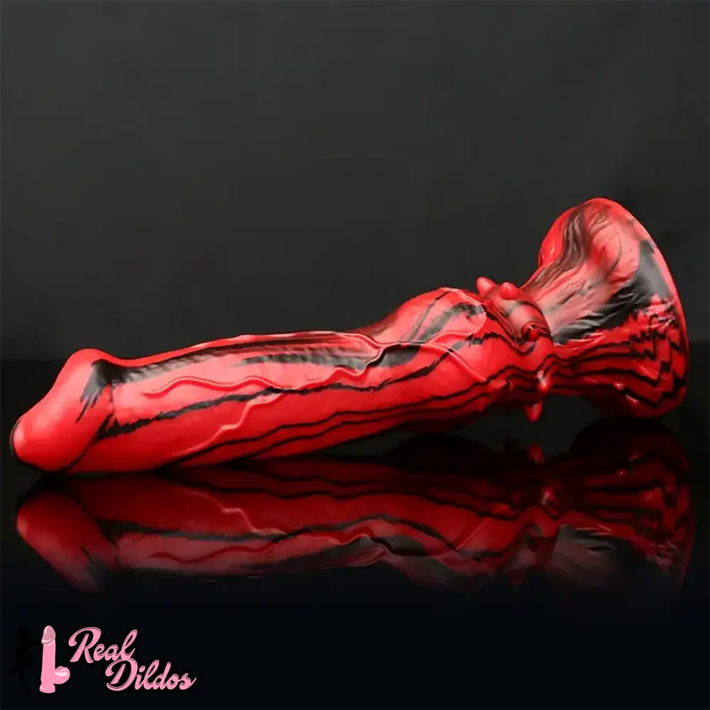 9.84in Silicone Soft Big Dog Knot Animal Dildo For Vaginal Massage