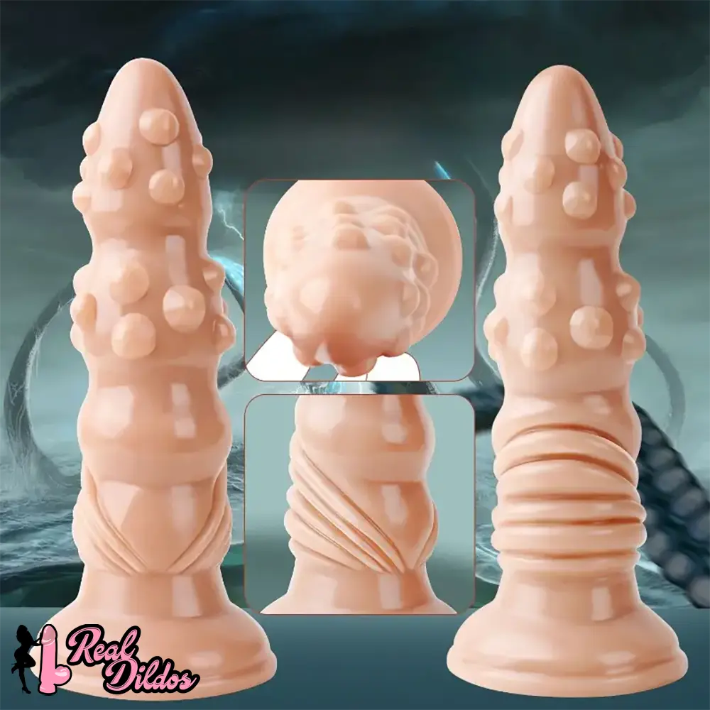 7.87in Fantasy Spiked PVC Dildo For Adult BDSM Intimate Sex Play Real Dildos