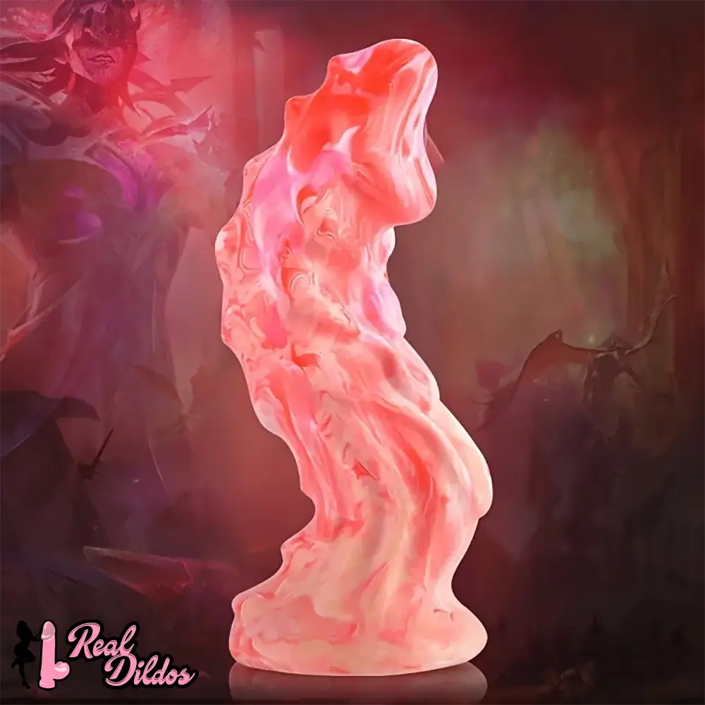 7.1in Soft Silicone Fantasy Fire Feeling Monster Dildo For Women Men - Real Dildos