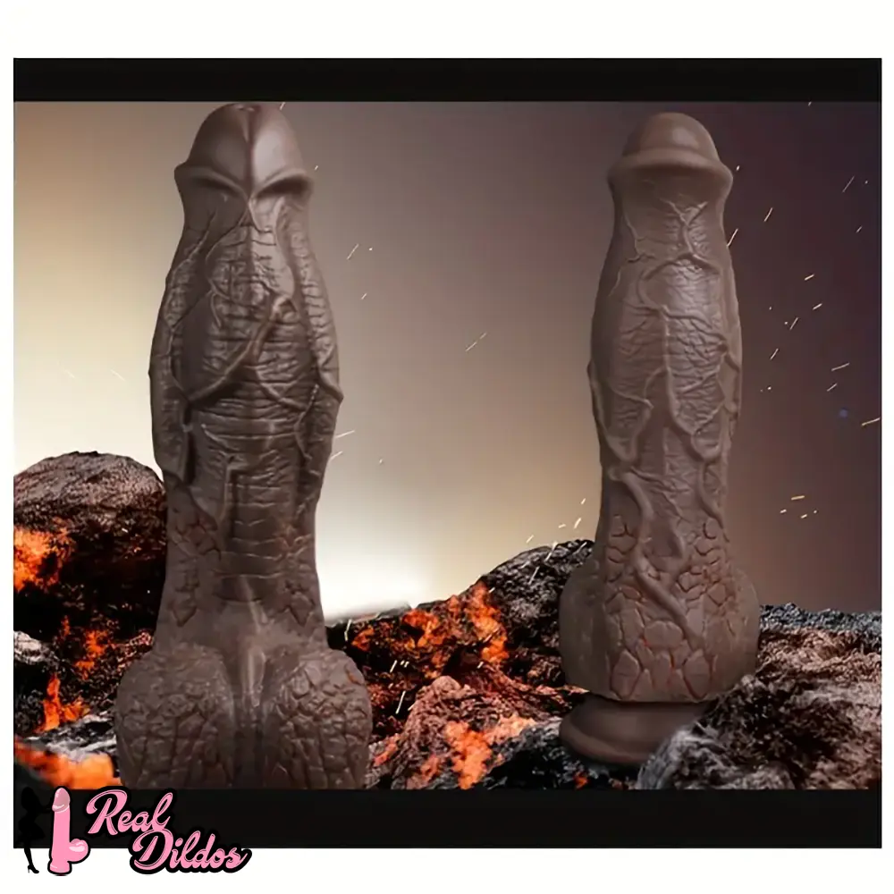 8.5in Dragon Scale Big Horse Cock Monster Silicone Soft Anal Clit Dildo - Real Dildos