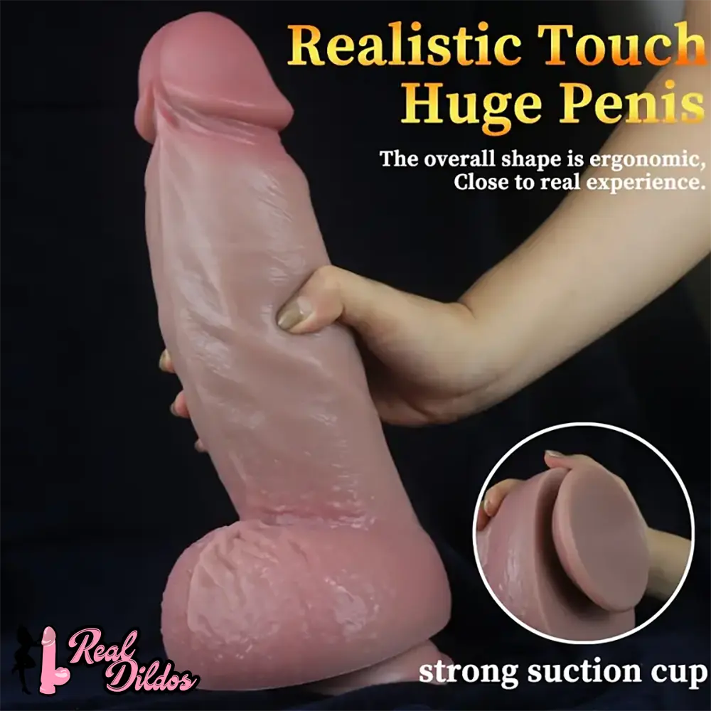 7.87in 9.25in 11.42in Large Realistic Skin Penis Dildo Adult Toy Real Dildos