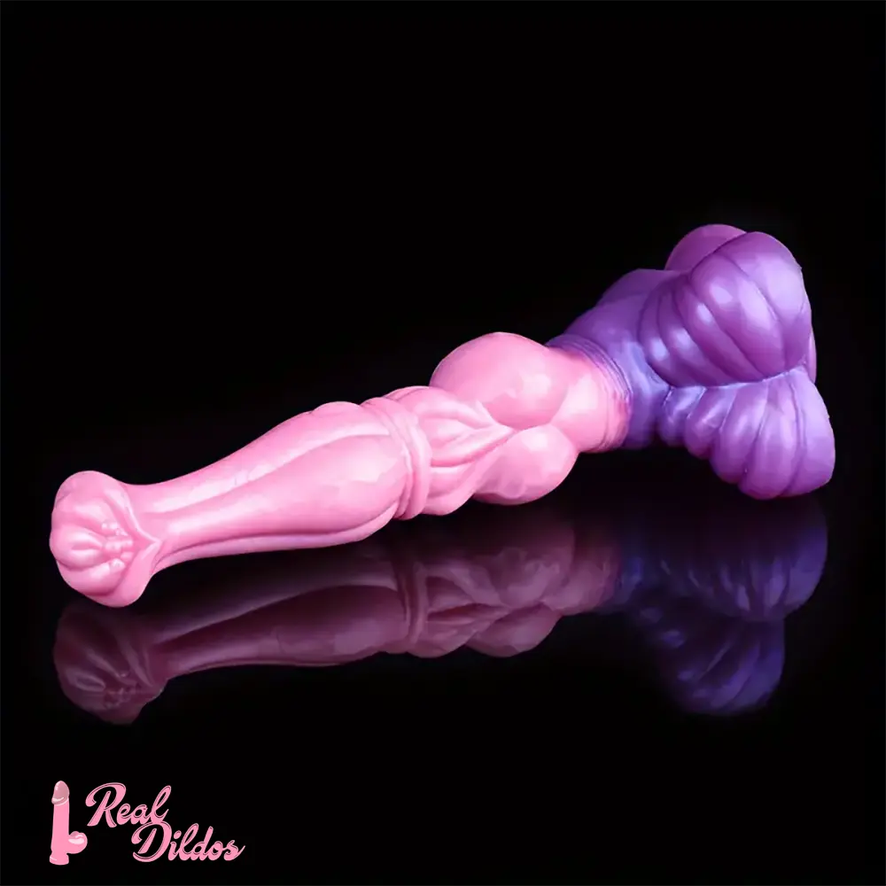 11.02in Horse Cock Big Knot Silicone Soft Dildo Massager Flirting Toy - Real Dildos