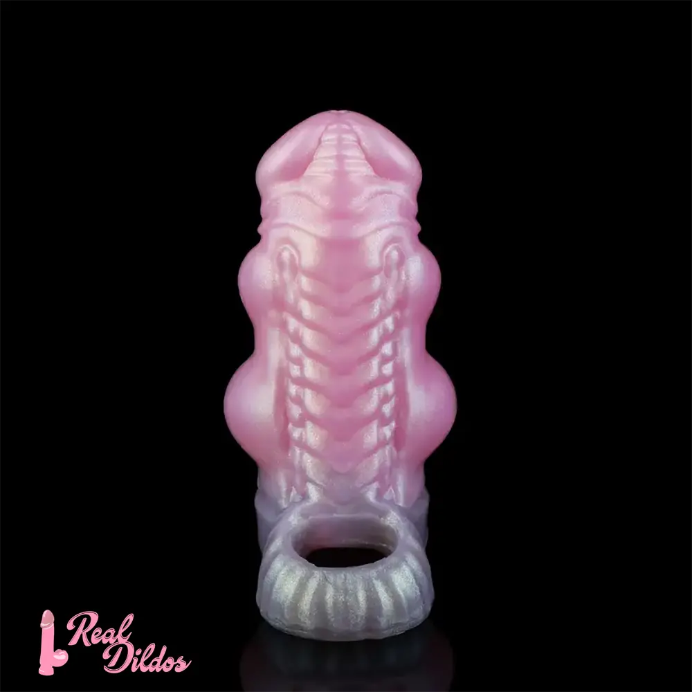 5.67in Big Knot Silicone Hollow Dildo Sheath Flexible Cock Extender Real Dildos