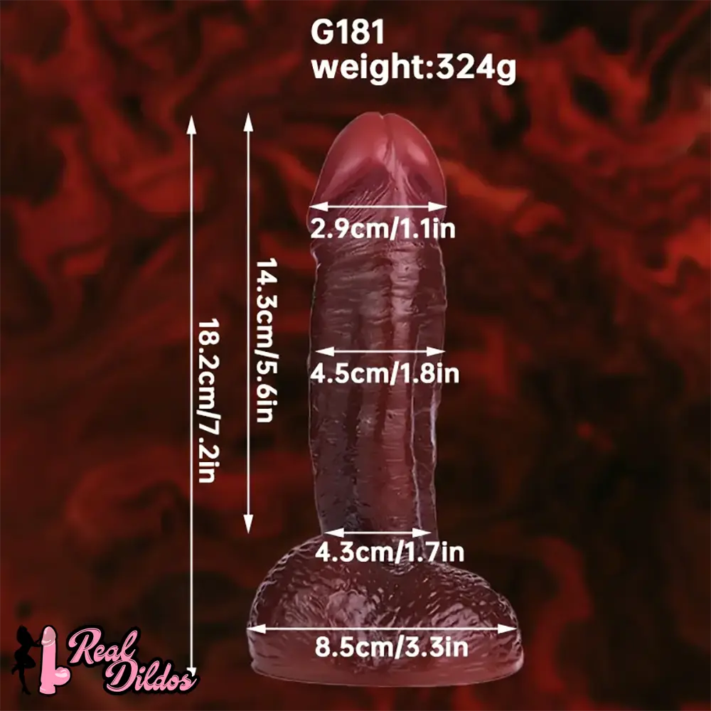 7.2in 7.3in Soft Flexible Liquid Silicone Realistic Penis Dildo Sex Toy Real Dildos