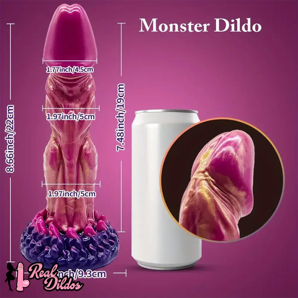 8.66in Big Monster Fantasy Silicone Soft Dildo For Couples Men Women - Real Dildos