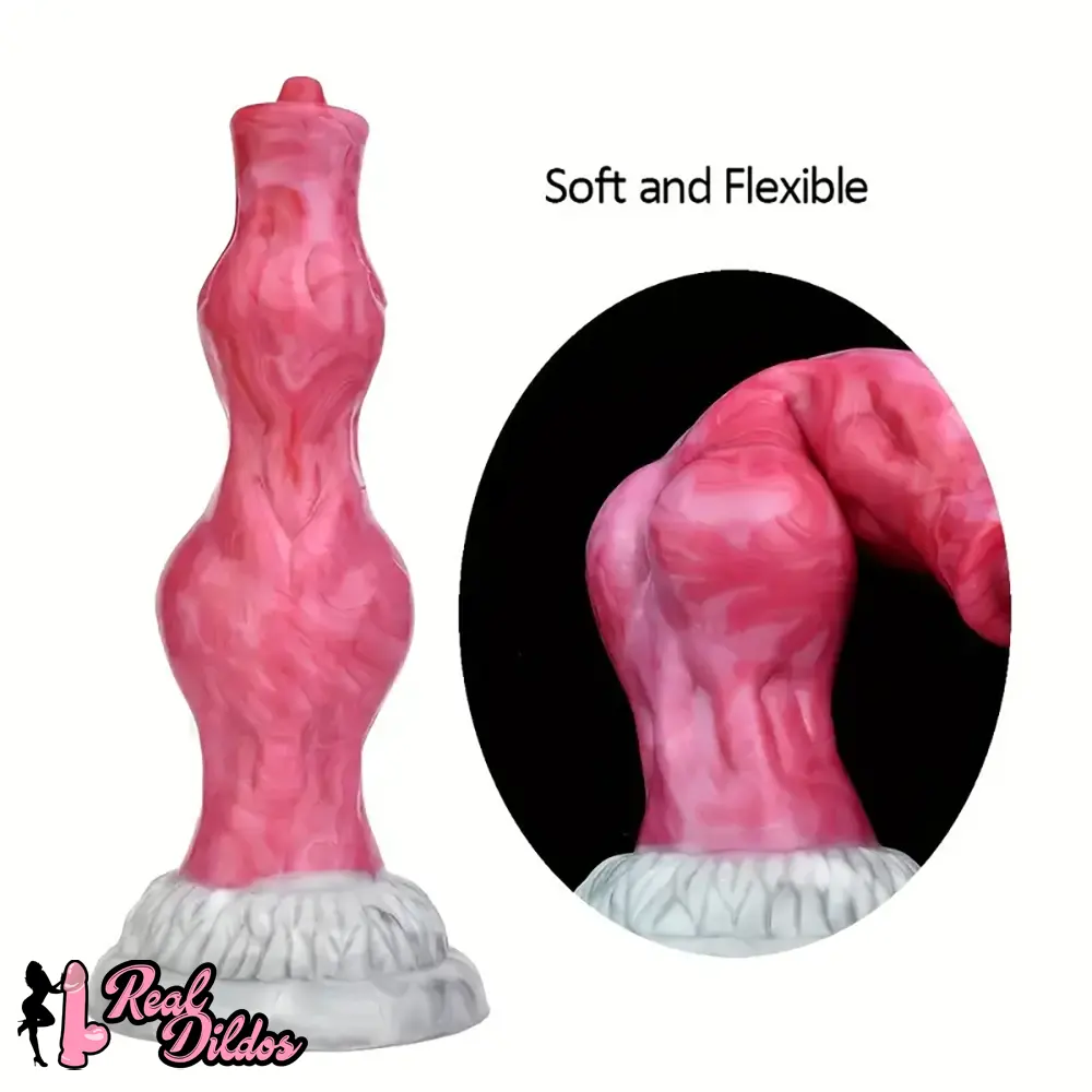 8.07in Big Knot Soft Glue Silicone Dildo For Prostatic Clitoris G-spot Real Dildos