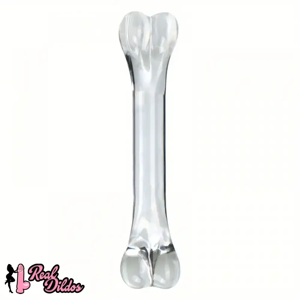 4.92in 6.69in Double-Headed Clear Transparent Glass Anal Plug Dildo - Real Dildos