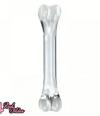 4.92in 6.69in Double-Headed Clear Transparent Glass Anal Plug Dildo - Real Dildos