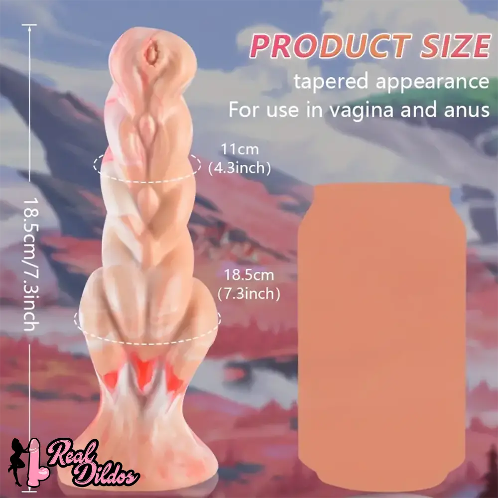 7.3in Soft Silicone Fantasy Fire Feeling Monster Dildo For Female Pleasure - Real Dildos