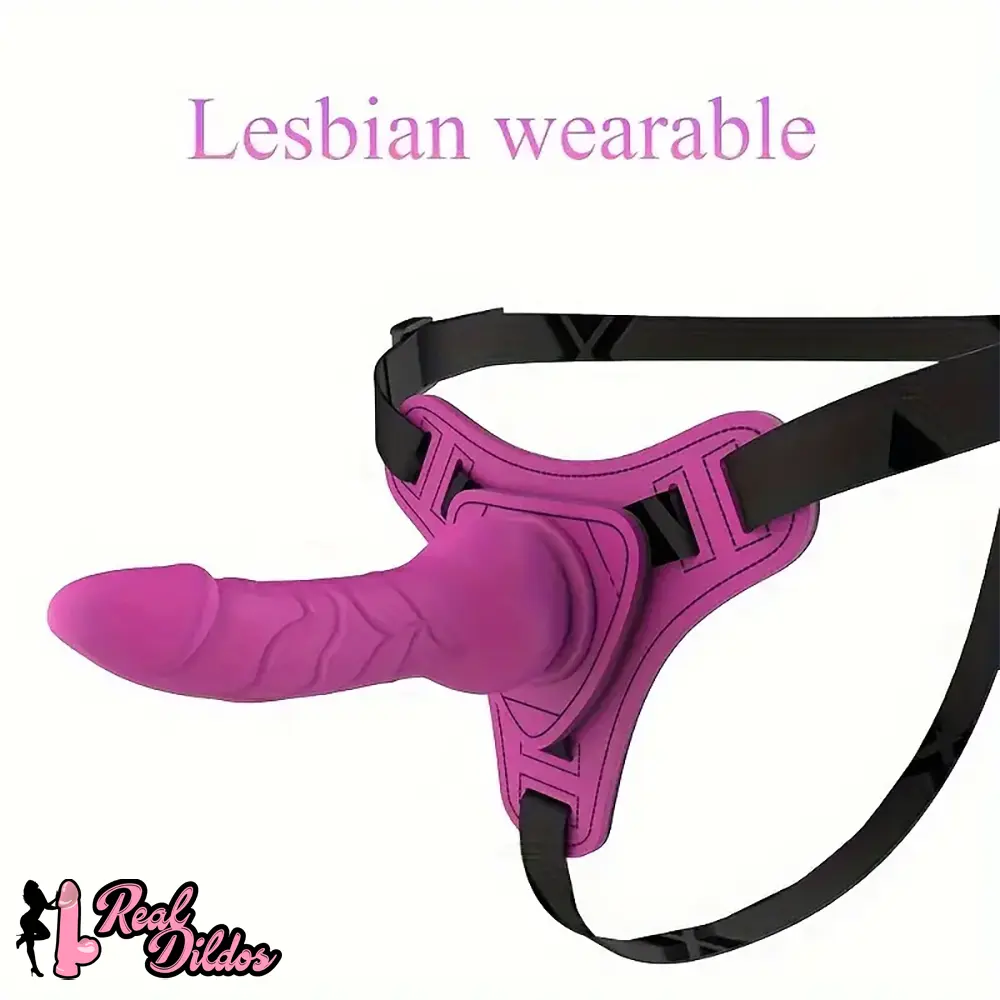 5.91in Lesbian Wearable Silicone Strap on Dildo Adult Vaginal Sex Toy - Real Dildos