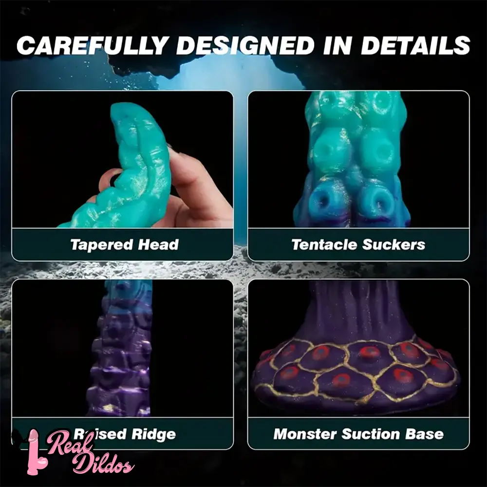 13.78in Soft Silicone Fantasy Long Tentacle Octopus Monster Dildo - Real Dildos