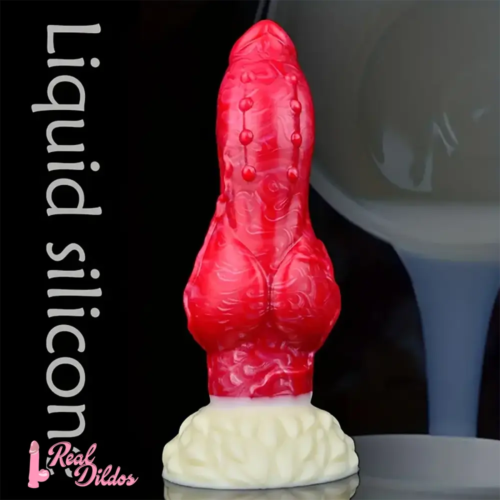 7.75in Monster Big Horse Penis Knot Silicone Soft Animal Fantasy Dildo - Real Dildos