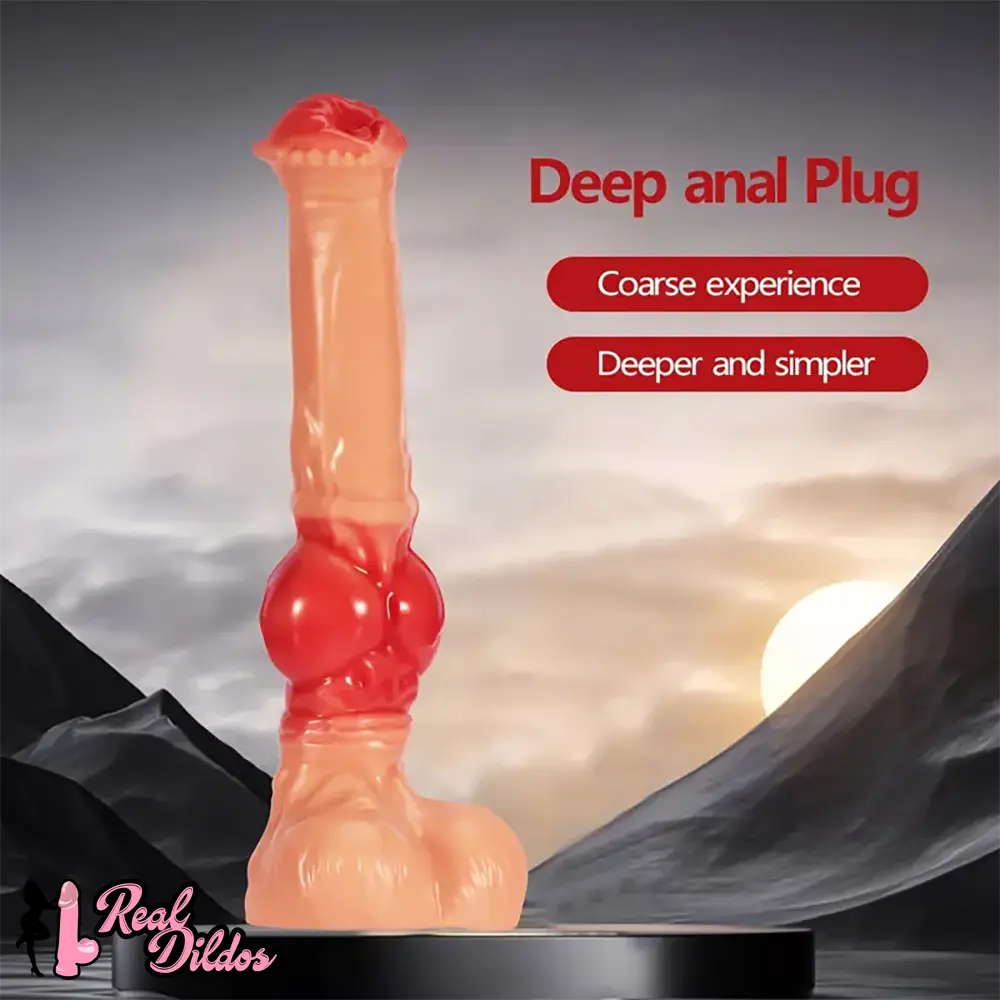 11.8in 13.3in 14.9in Big Long Knot Dog Cock Dildo For G-Point Teasing - Real Dildos