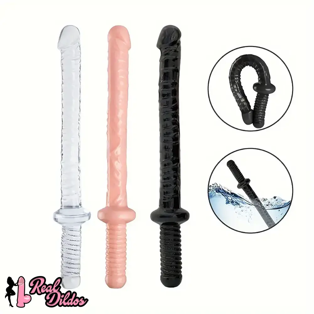 17.7in Super Big Long Sword Dildo With Handle Adult Sex Toy For Anus - Real Dildos