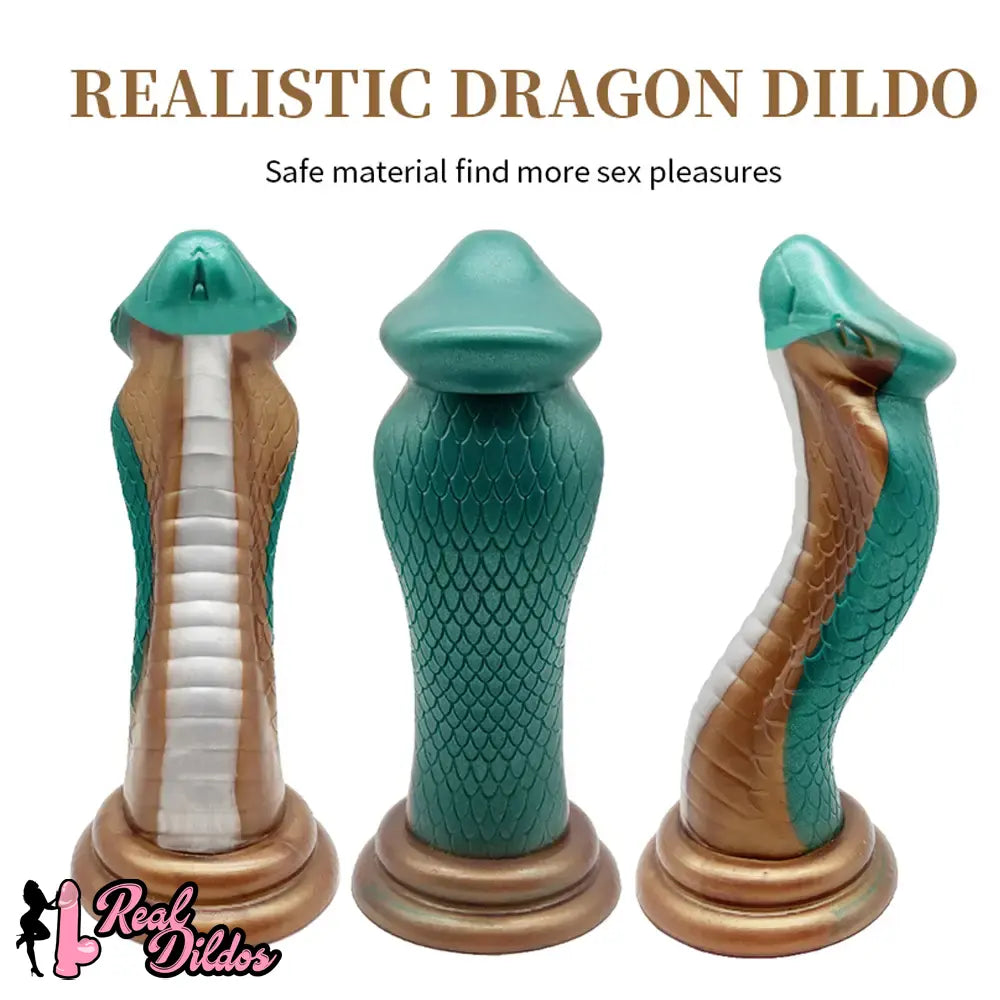 9.06in Silicone Soft Big Fantasy Snake Curved Dildo For Sex Love