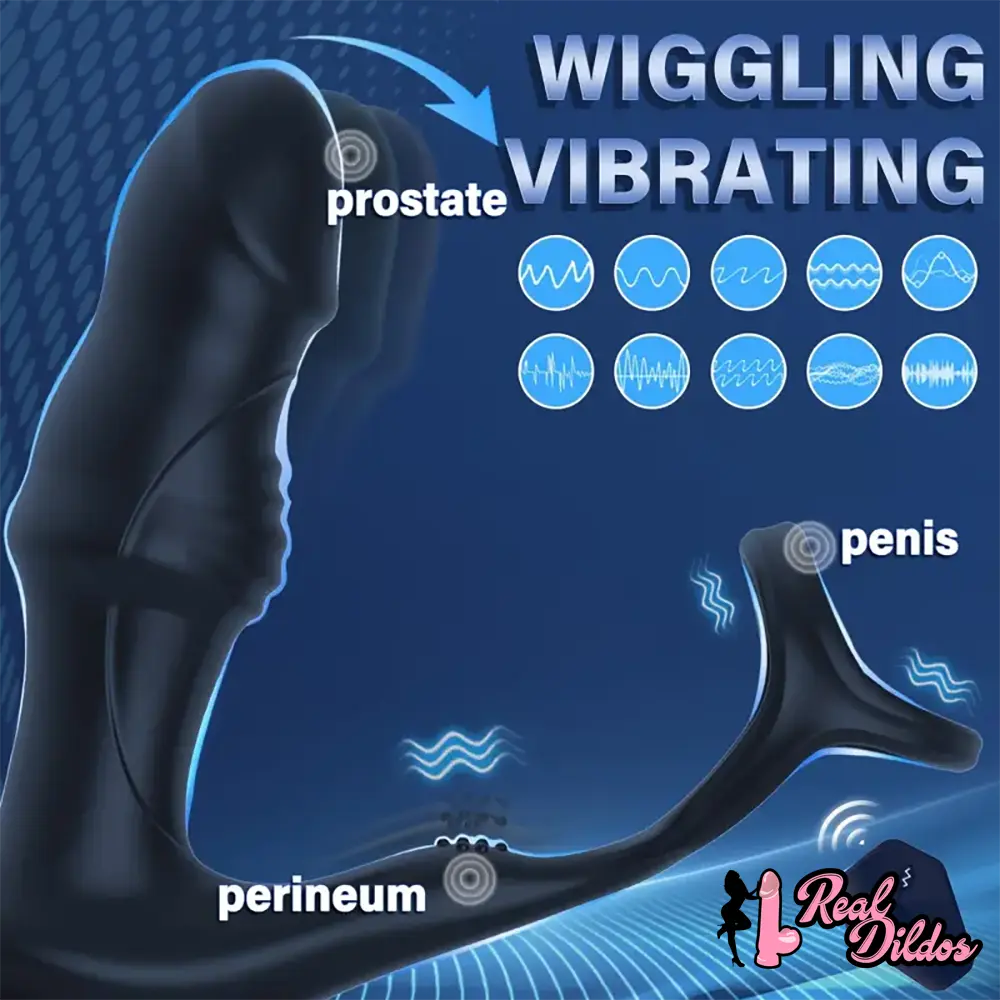 6.18in Unisex Soft Silicone Thrusting Vibrating Wiggling Automatic Dildo