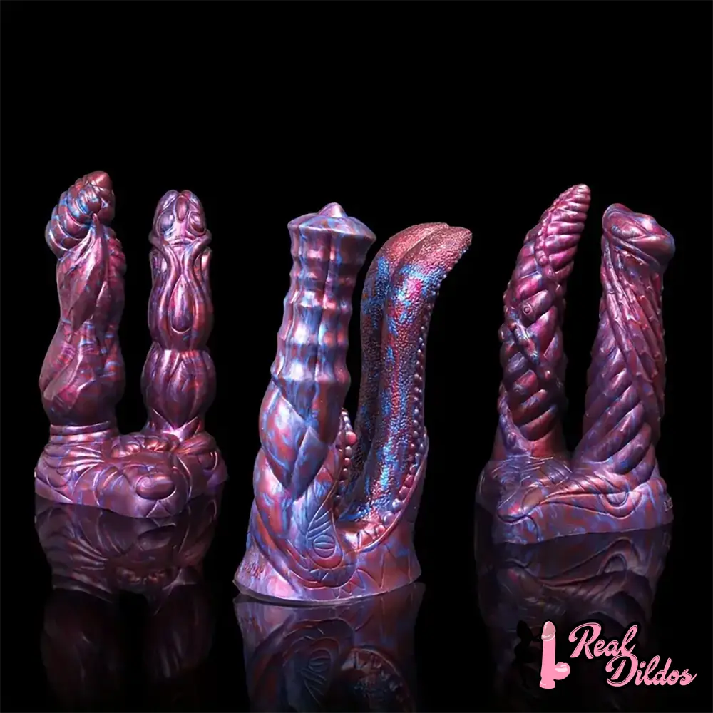 7.64in 7.99in 8.07in Fantasy Silicone Double Heads Dildo For Lesbians - Real Dildos