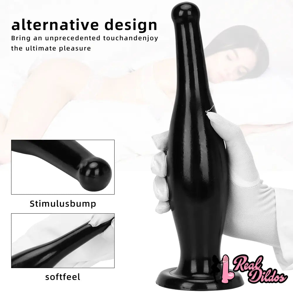 6.7in 11.41in Women Men Big Black Thick Beer Bottle Dildo For Anal Sex - Real Dildos