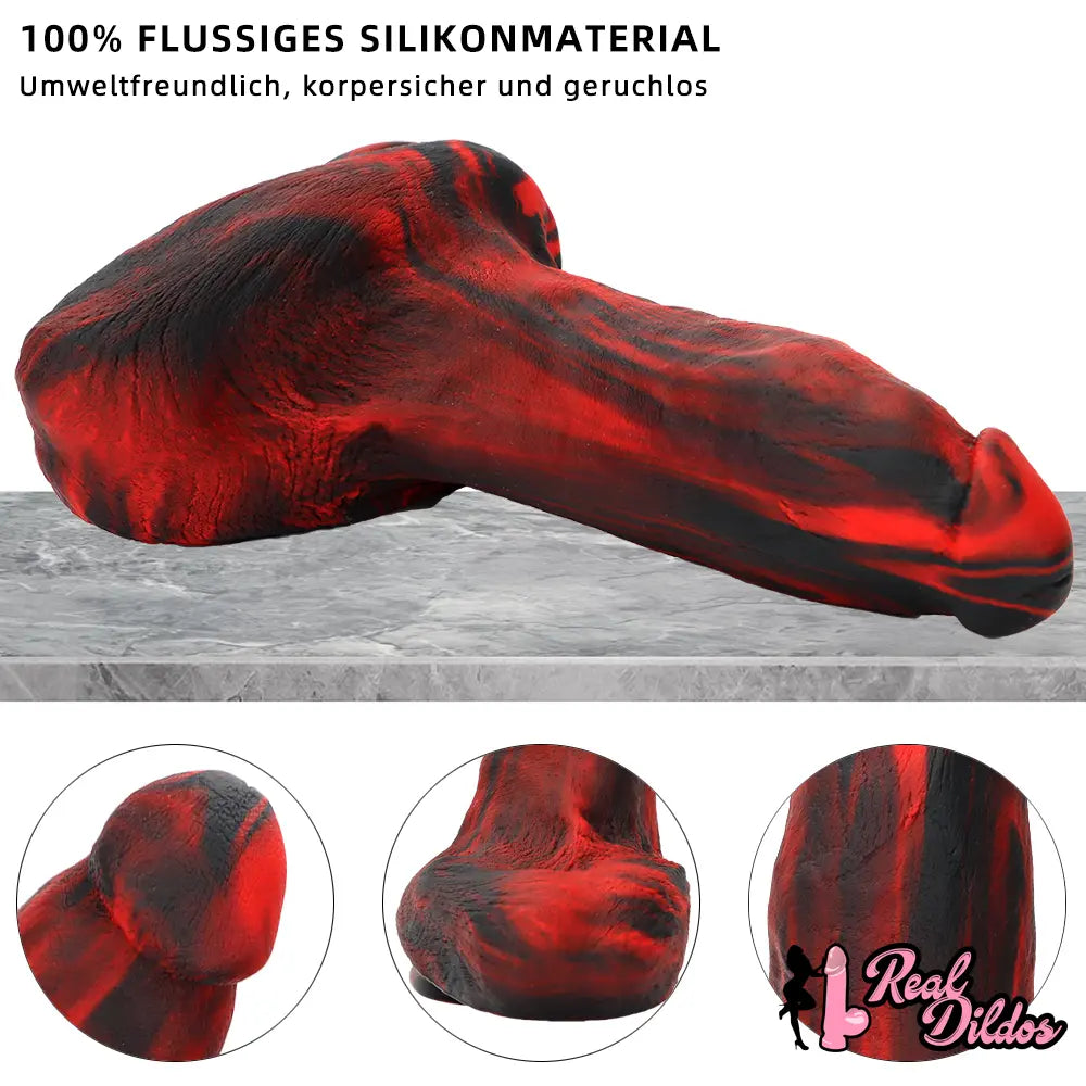 9.05in Large Thick Silicone Soft Mixed Color Dildo For Women Men - Real Dildos