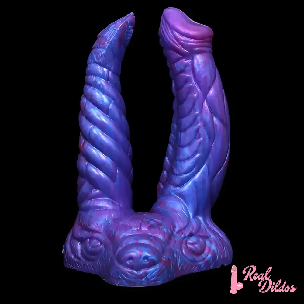 7.36in 7.99in 8.07in U-shaped Double-headed Monster Dildo With Sucker - Real Dildos