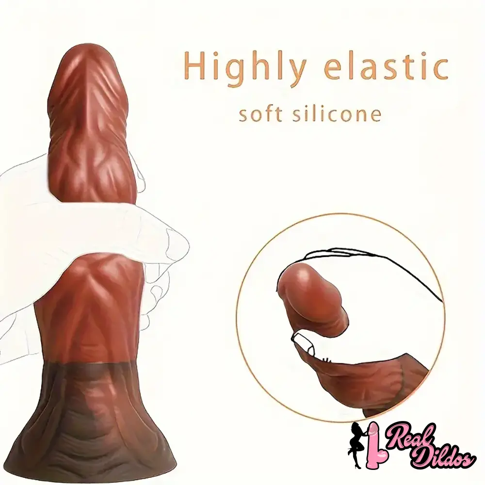 8.11in Soft Real Big Silicone Monster G Spot Dildo For Hands Free Play - Real Dildos