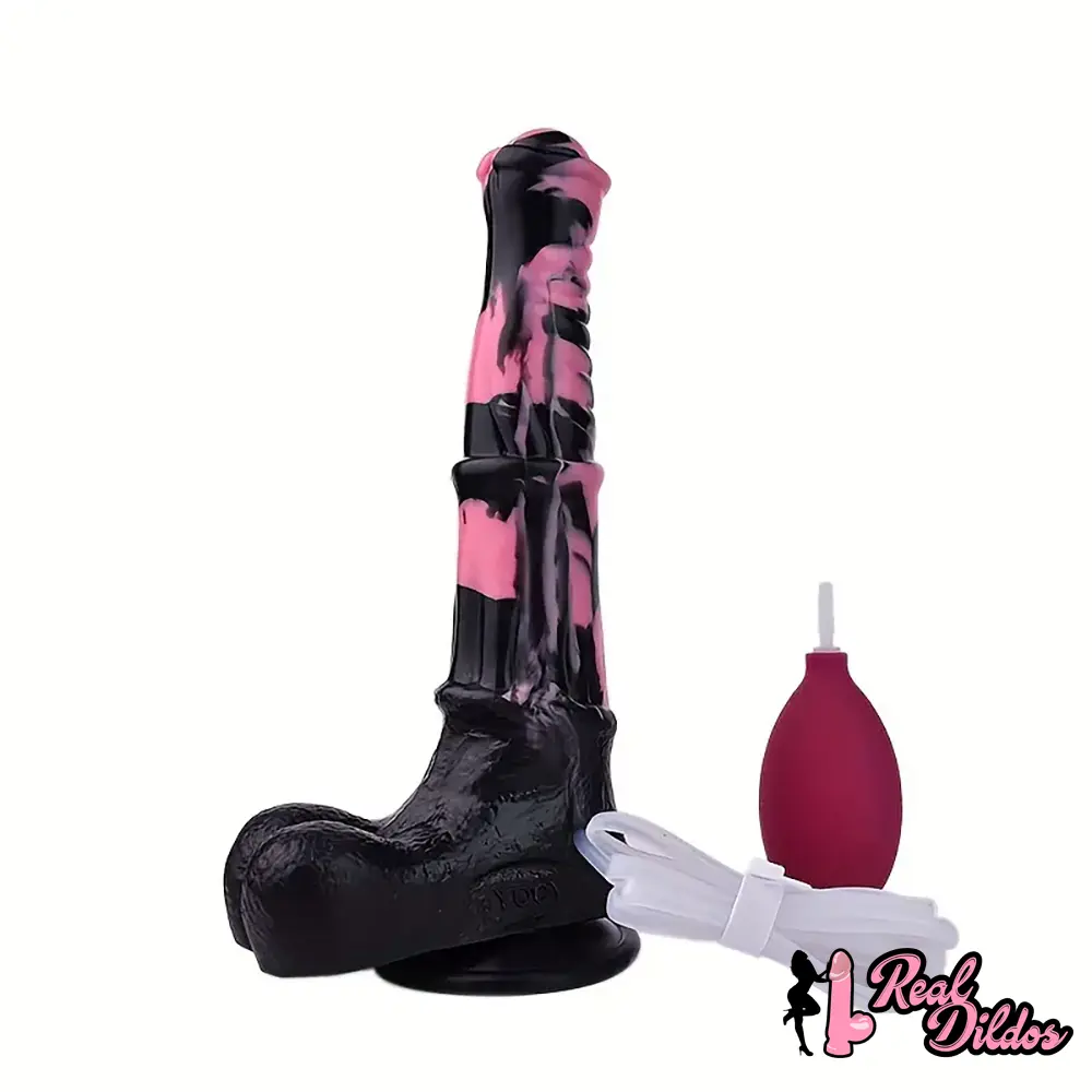 9.64in 13.77 Big Horse Animal Cock Silicone Ejaculation Dildo For Anus