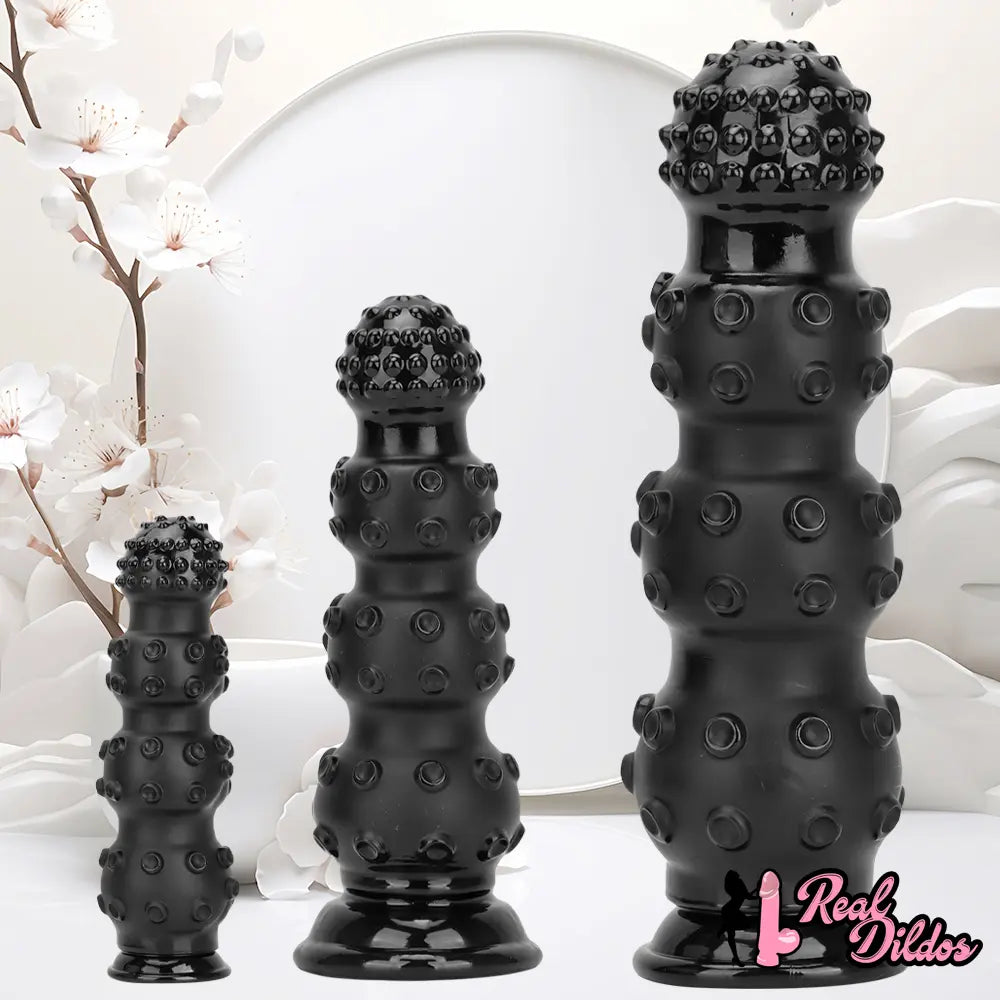 6.7in 9.84in 13.38in Super Black Animal Octopus Female Dildo Butt Plug