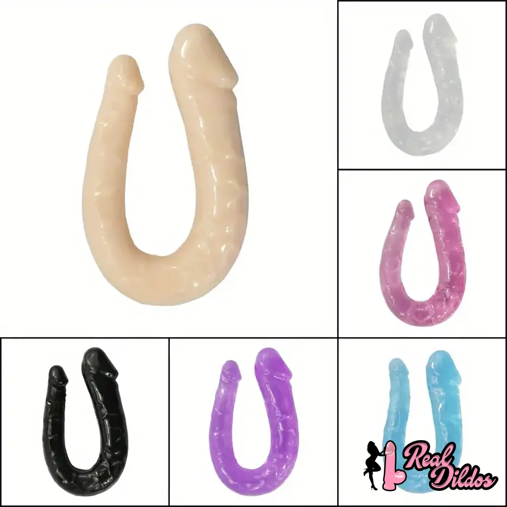 5.51in U-shaped Double Headed Penis Real Dildo For G-Spot Stimulation - Real Dildos