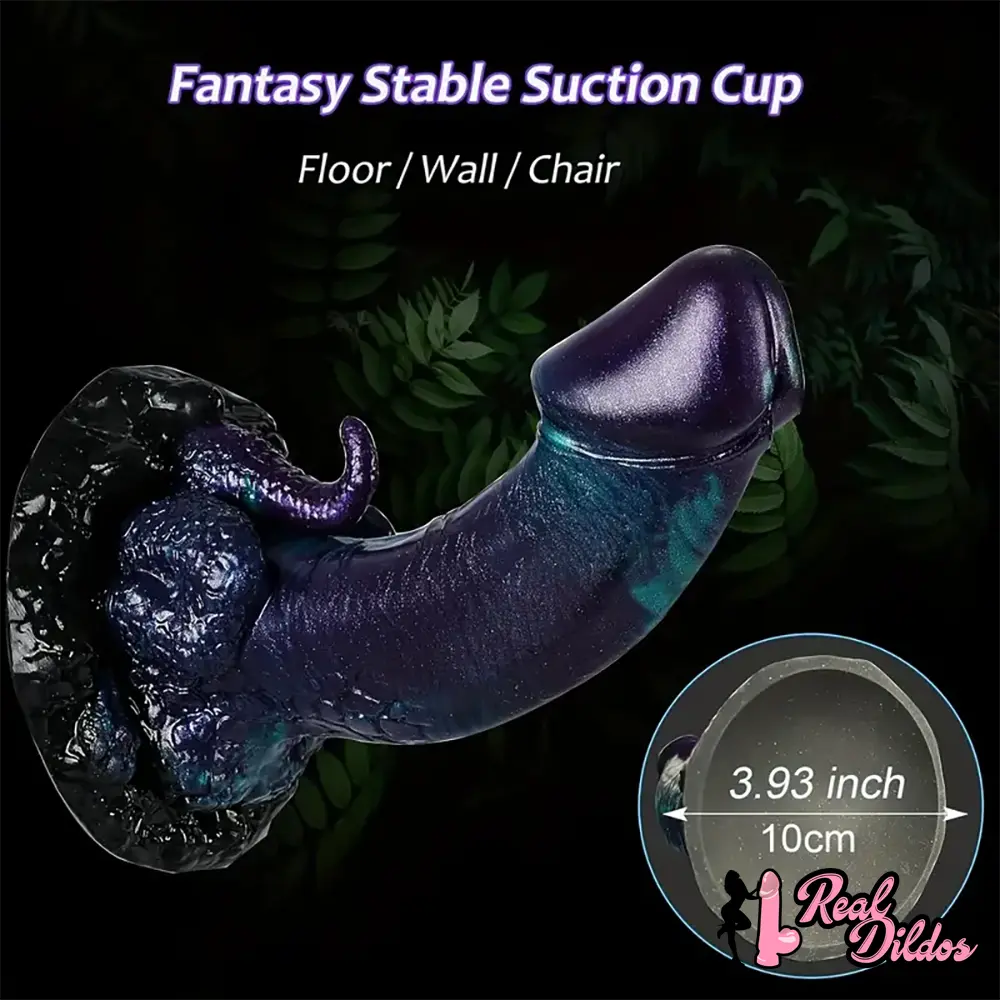 7.6in Dragon Fantasy Silicone Anal Monster Dildo With Tentacle Suction Cup
