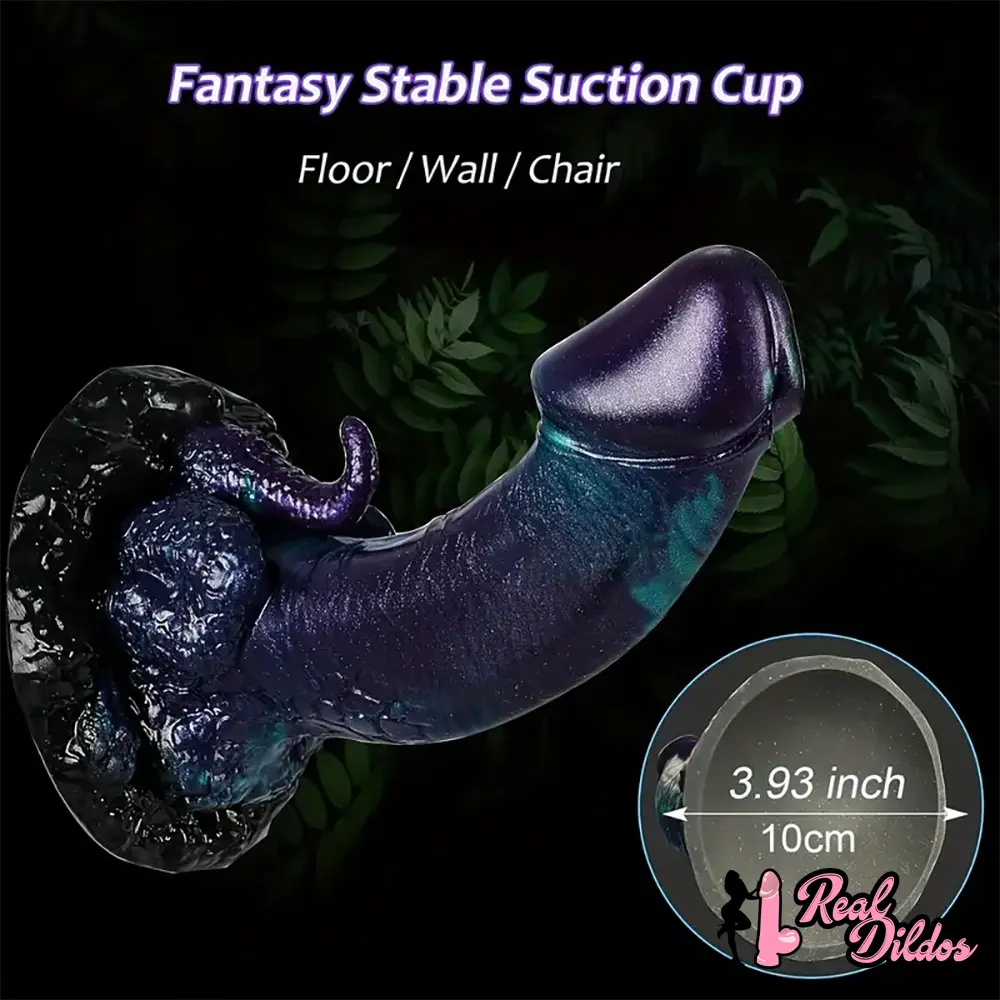 7.6in Dragon Fantasy Silicone Anal Monster Dildo With Tentacle Suction Cup - Real Dildos