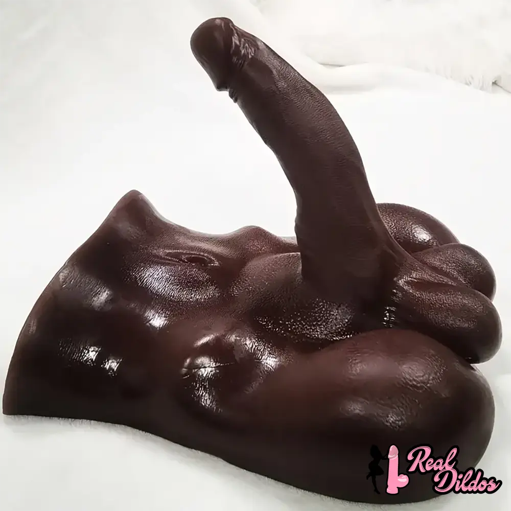 7.1in Silicone Flexible Dildo With TPE Sex Torso For Couples Lesbian