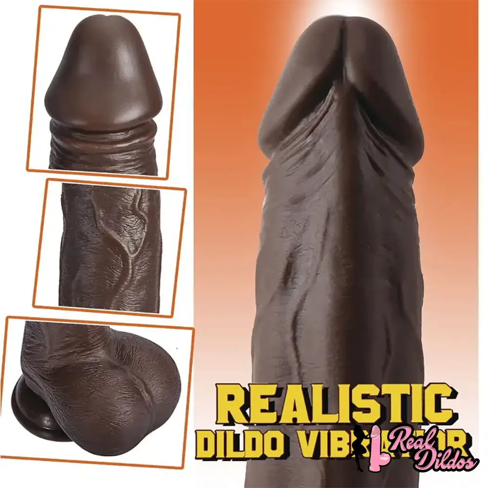 8.7in Silicone 4in1 Heating Thrusting Vibrating Rotation Remote Dildo - Real Dildos