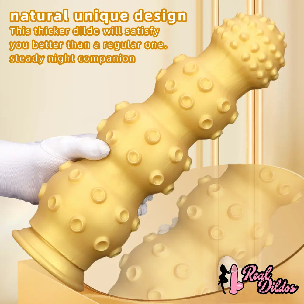 6.7in 9.84in 13.38in Gold Silicone Animal Octopus Large Dildo Butt Plug