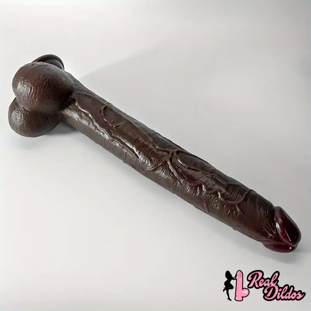 12.2in 14.1in 16.5in Extra Long Big Ebony Silicone Dildo For Women - Real Dildos