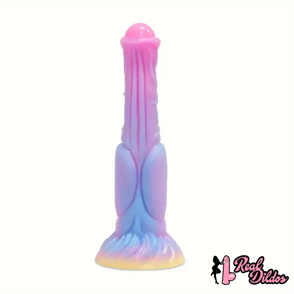 9.64in Big Silicone Soft Glowing Dildo For Stimulating Women Sex Pleasure