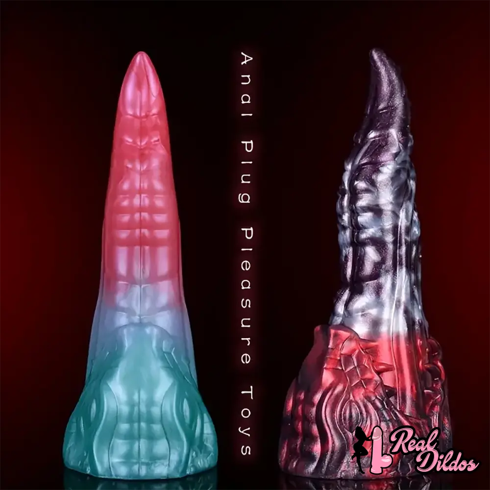 8.18in Dragon Monster Real Silicone Soft Dildo Penis Anal Expander - Real Dildos