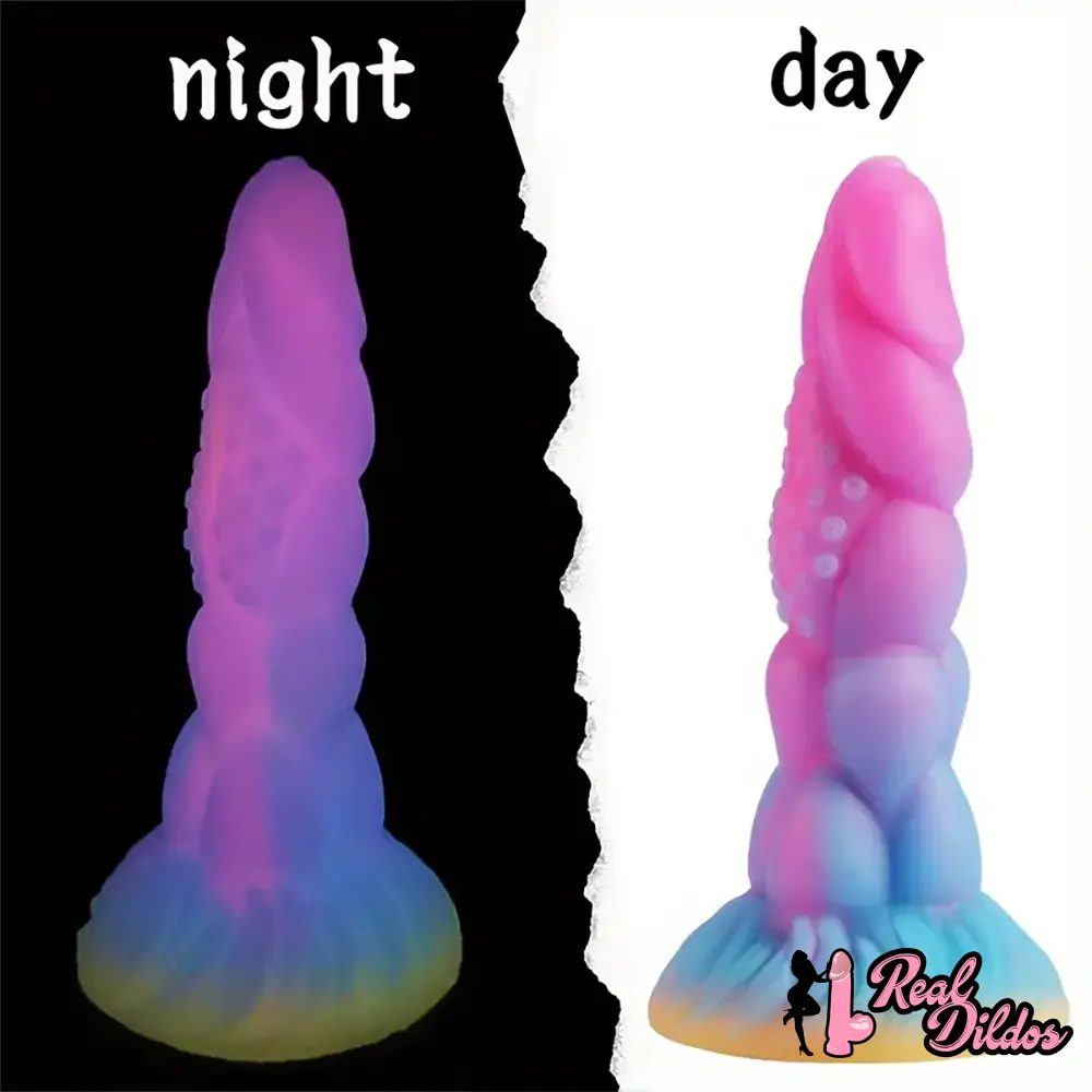7.8in Monster Luminous Silicone Women Dildo For Hands-Free G Spot Play